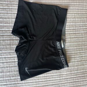 Nike Pro Combat Black and Gray Shorts 3”